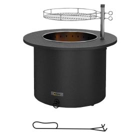 2-in-1 Smokeless Fire Pit, BBQ Grill
