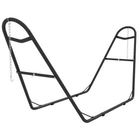 Portable Adjustable Steel Frame Hammock Stand with Weather Resistant Finish for 9-14' Hammocks, 10.3'